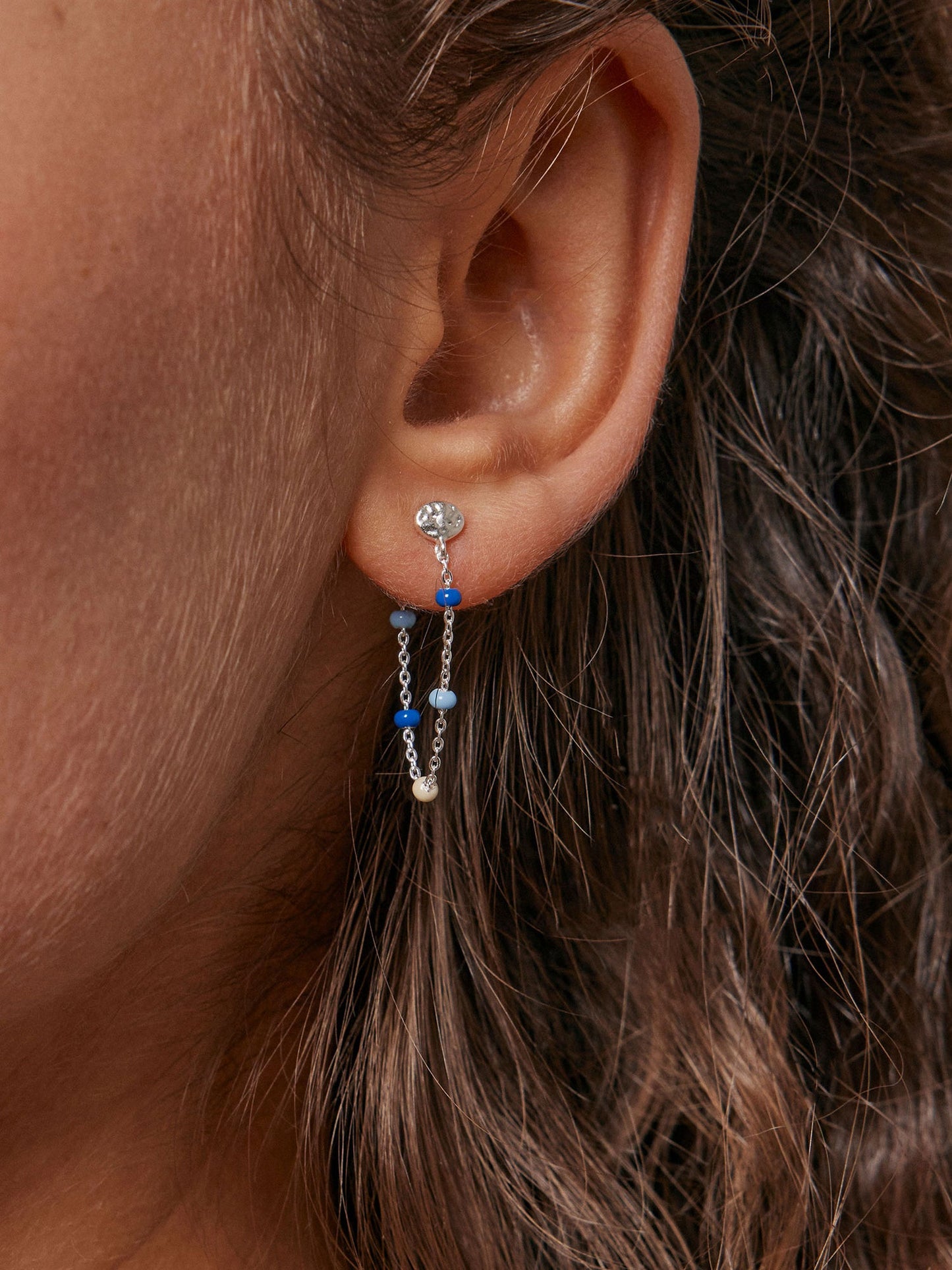 Enamel Copenhagen Lola Earrings Marine Silver