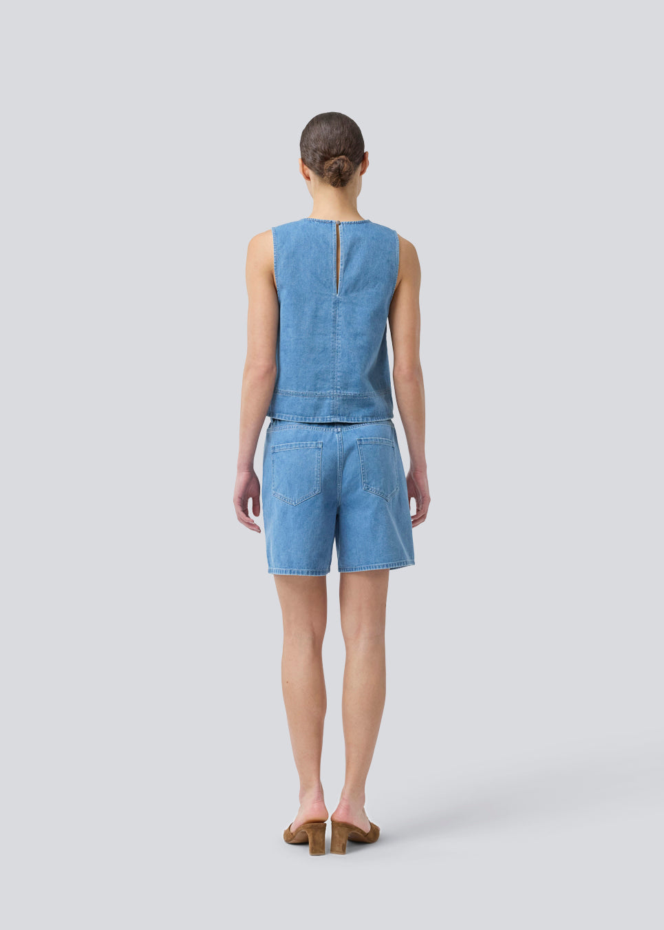 Modstrom Naoma Denim Top Vintage Blue