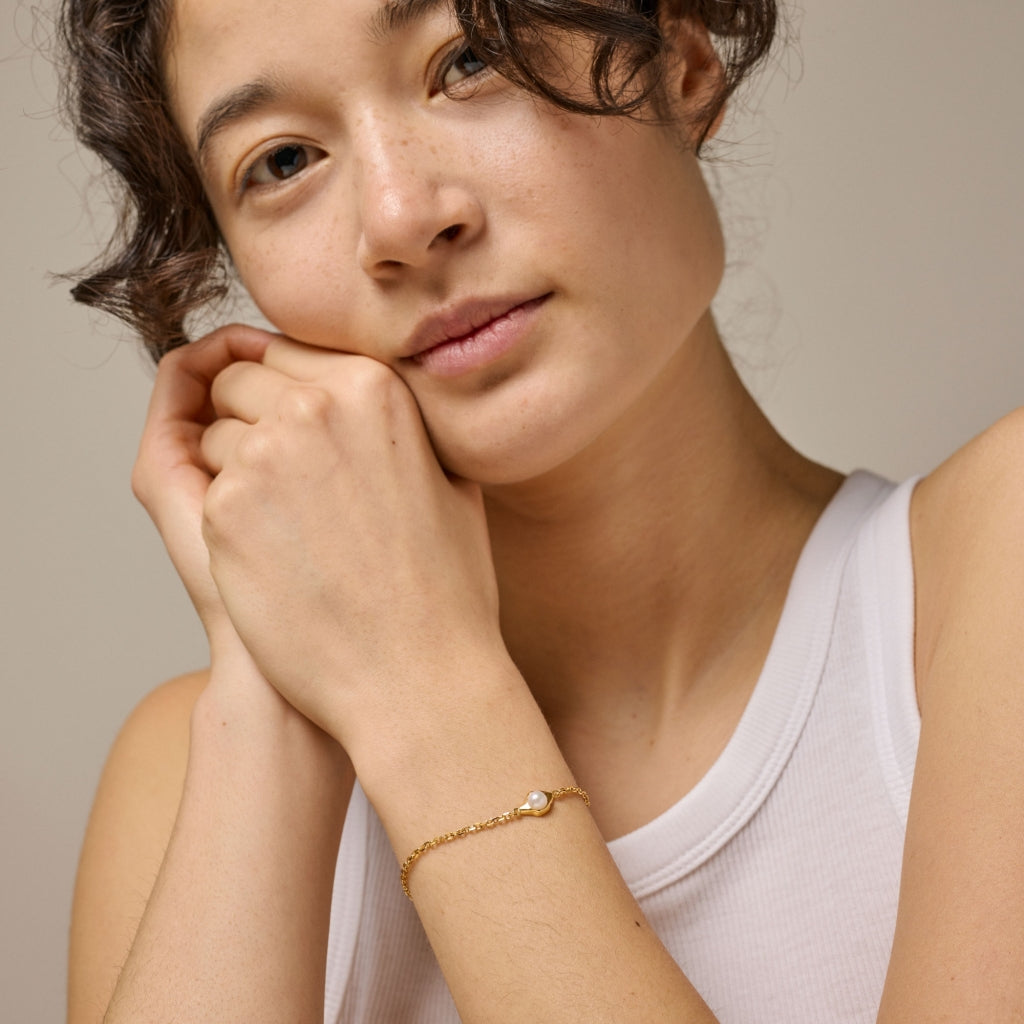 Enamel Copenhagen Darla Bracelet Pearl Gold