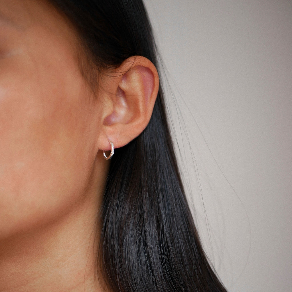 Enamel Copenhagen Classic 10mm Hoops Silver