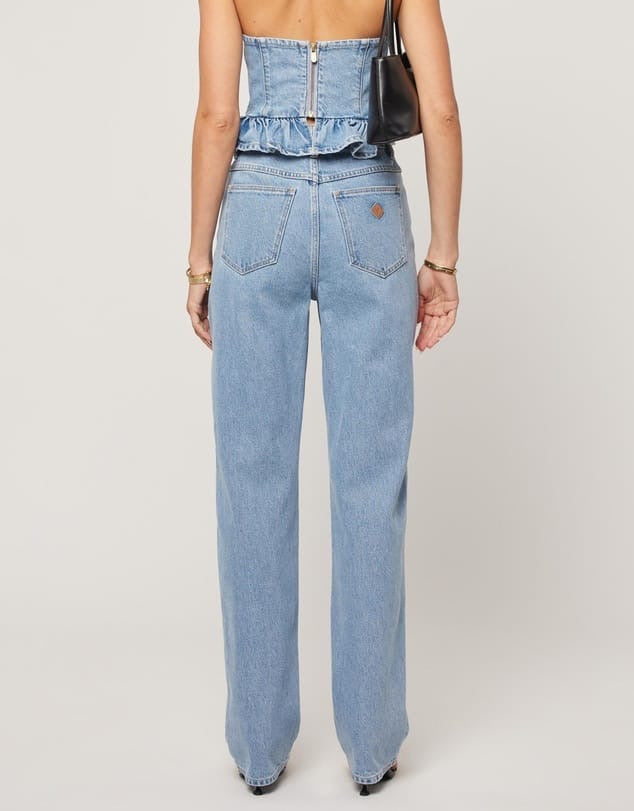 Abrand Jeans High Straight Jeans Kaia  Light Vintage Blue