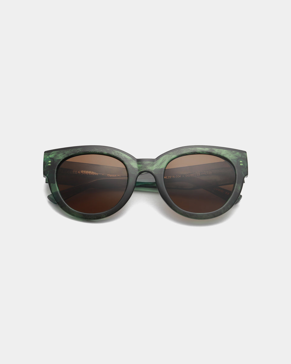 AKjaerbede Lilly Zonnebril Green Marble Transparent