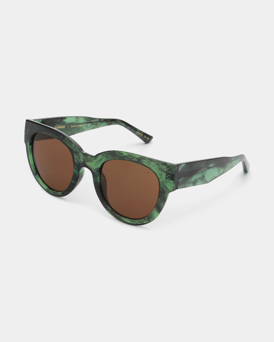 AKjaerbede Lilly Zonnebril Green Marble Transparent