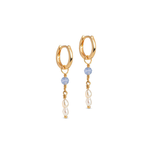 Enamel Copenhagen Liva Hoops Blue Qaurtz
