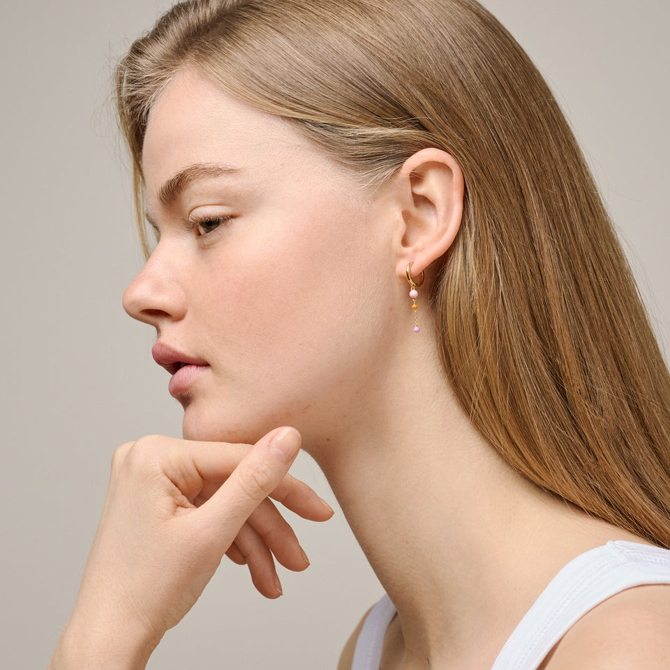 Enamel Copenhagen Lola Bold  Hoops Blush