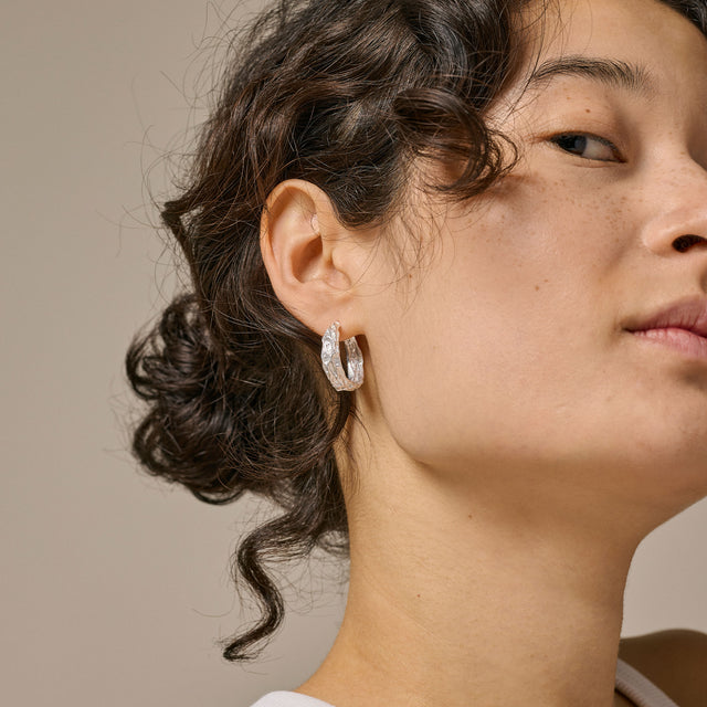 Enamel Copenhagen Nela Hoops Silver