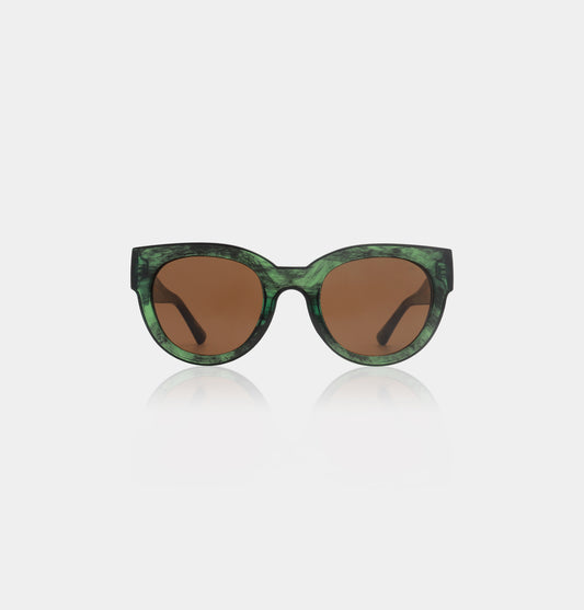 AKjaerbede Lilly Zonnebril Green Marble Transparent