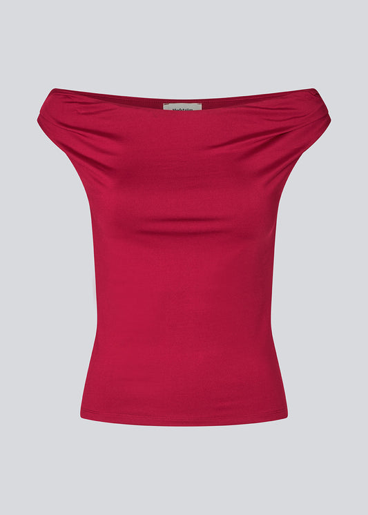 Modstrom Hima Off-Shoulder Top Rumba Red