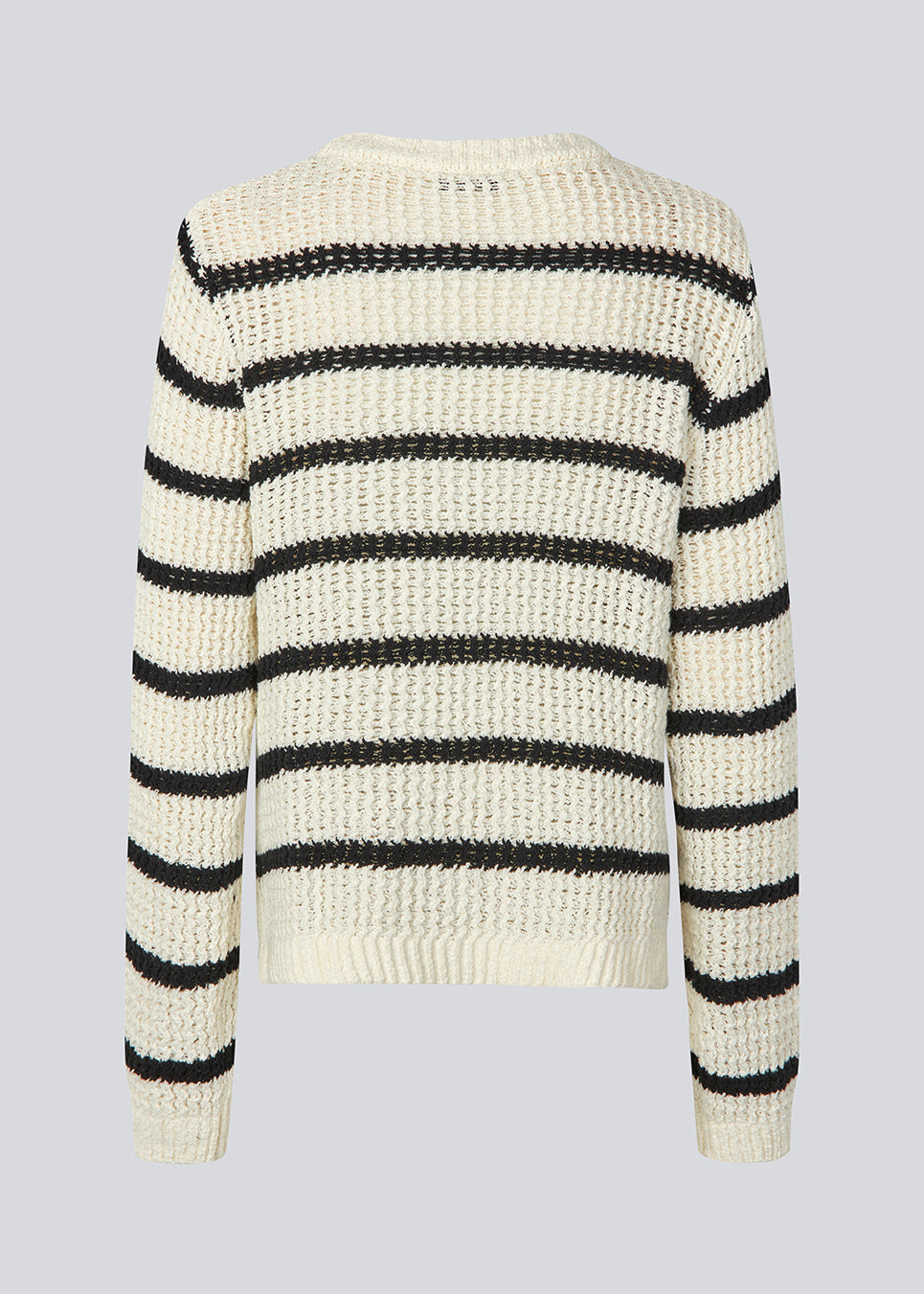 Modstrom Maddie O-neck Soft White-Black Stripe