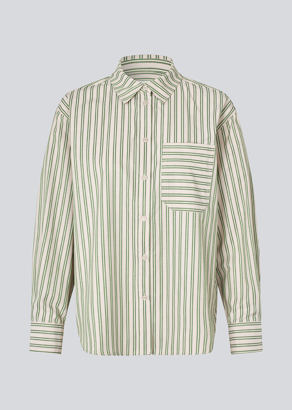 Modstrom Mille Stripe Shirt Medium Green