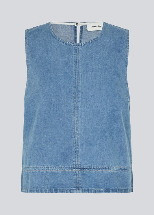 Modstrom Naoma Denim Top Vintage Blue