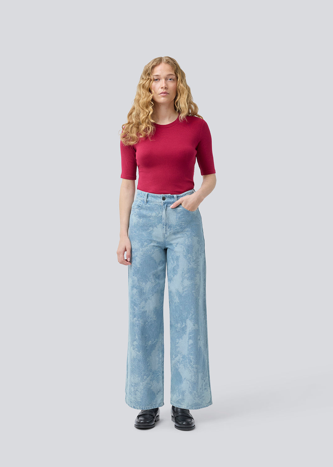 Modstrom Newland Jeans Blue Jaquard