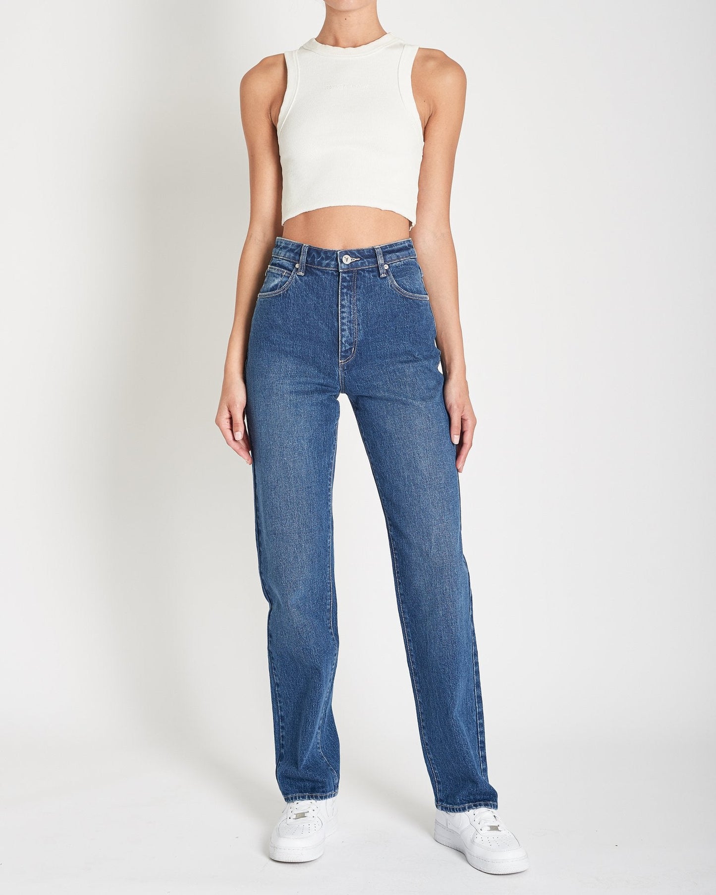 Abrand Jeans High Straight Jeans Kaia Dark Indigo