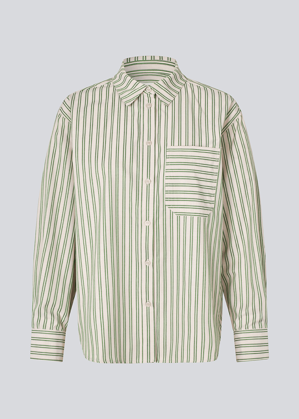 Modstrom Mille Stripe Shirt Medium Green