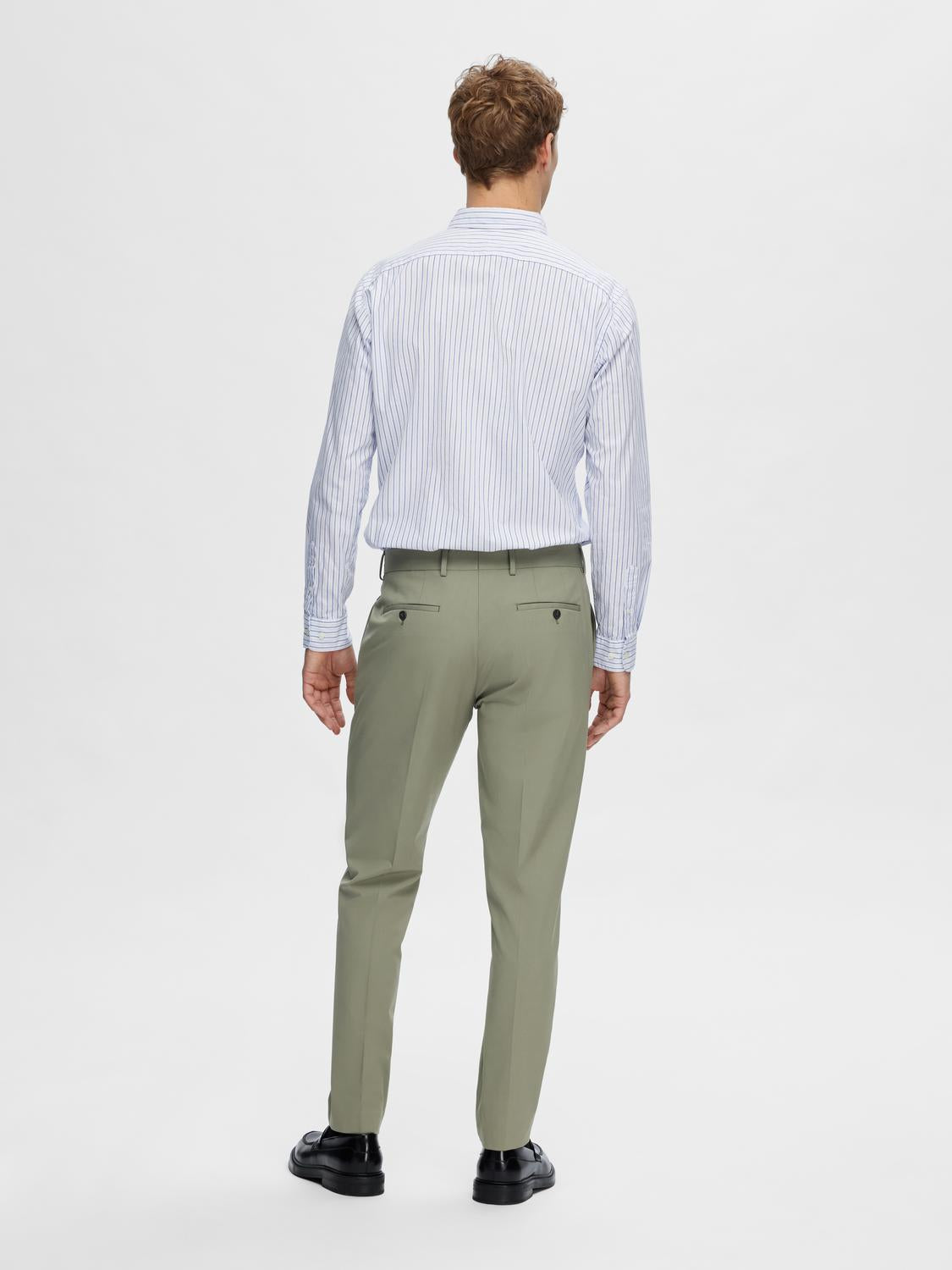 Selected Homme Slimrick-Poplin Shirt White Stripes