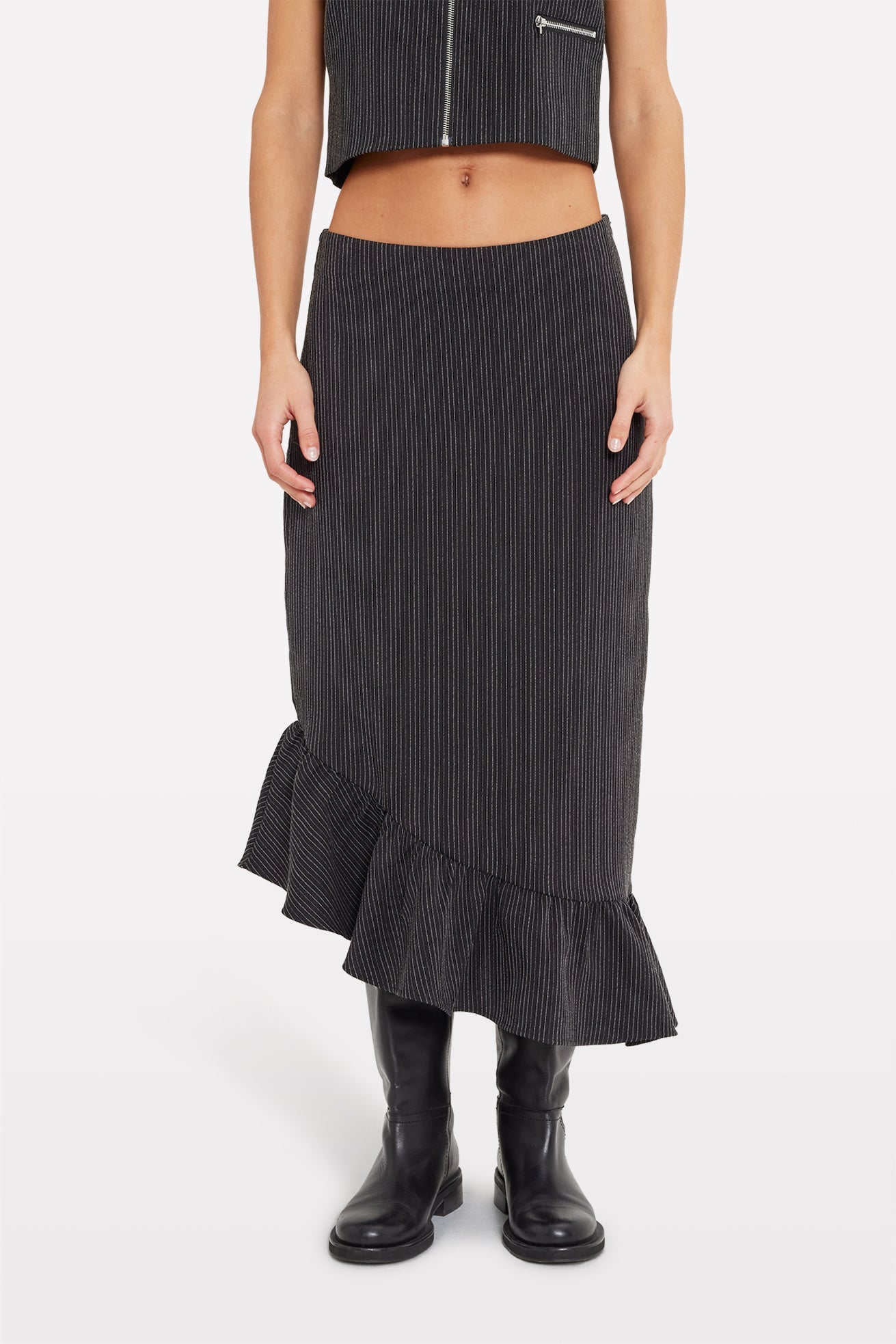 Envii Nelly Skirt Black Pinstripe